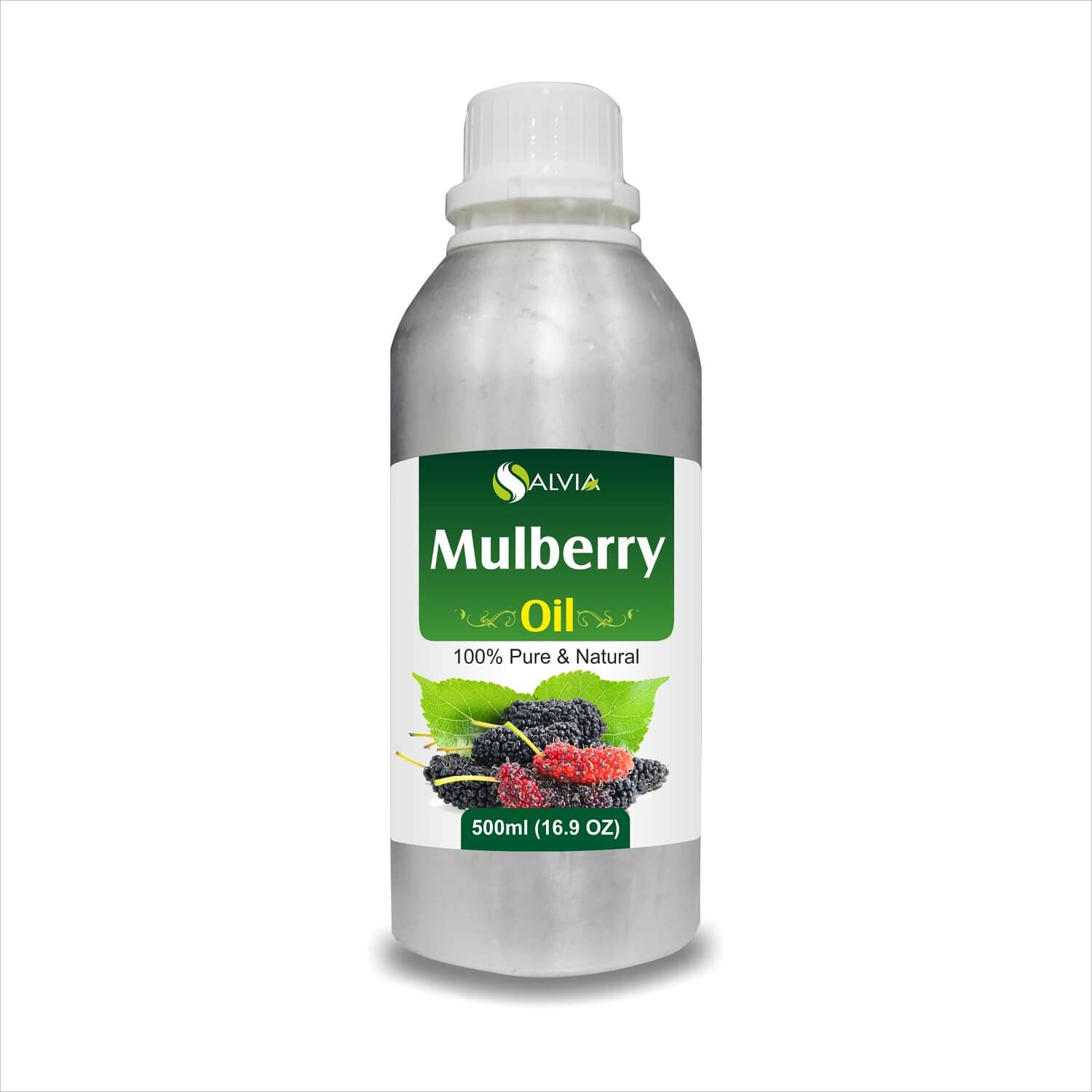 Salvia Natural Essential Oils 500ml Mulberry Oil (Morus alba) Pure, Natural And Cold Pressed Mulberry oil | For Diffusers, Soap Making, Candles, Lotion, Home Scents, Bath Bombs, DIY Homemade Products